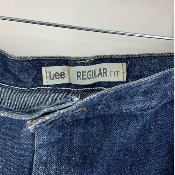 Lee Regular Fit Men’s Dark Blue Straight Leg Jeans Size 48x30 - Picture 4 of 6